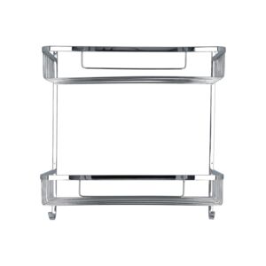 2-Tier Wall Shower Caddy Silver 2-Tier Wall Shower Caddy Silver